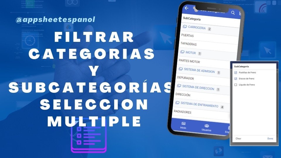 Filtrar Categorías Selección Múltiple