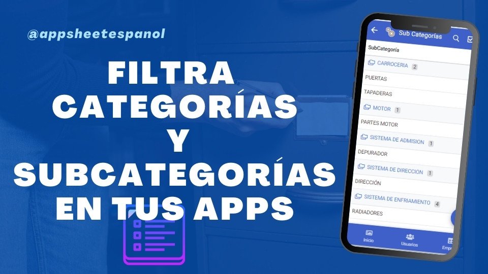 Filtrar Categorías y Subcategorías
