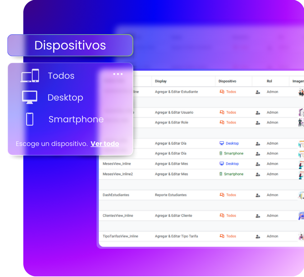 Menú avanzado AppSheet menús inteligentes para pc y smartphone