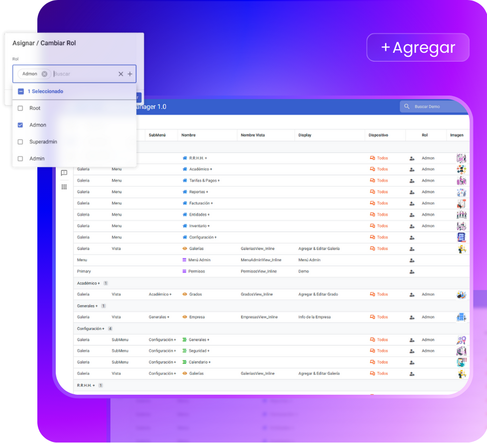 Menú avanzado AppSheet administra tus menús desde una sola vista